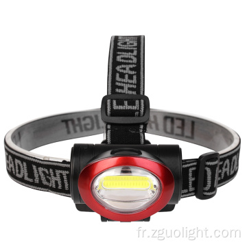 Lampe de tête d&#39;épis en plastique Camping en plein air LED Headlamp